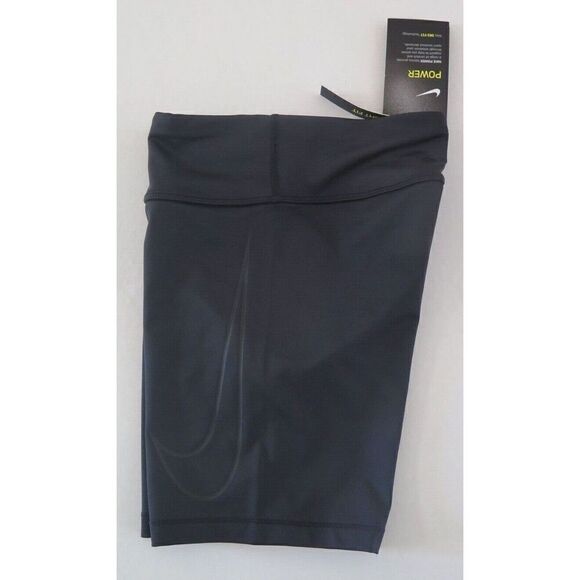 Nike CN5195 010 Women's Sz XS Black Dri-Fit Power Running Compression Shorts - Picture 6 of 7